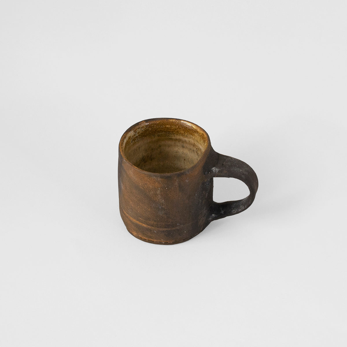 Ceramic handmade mug brown